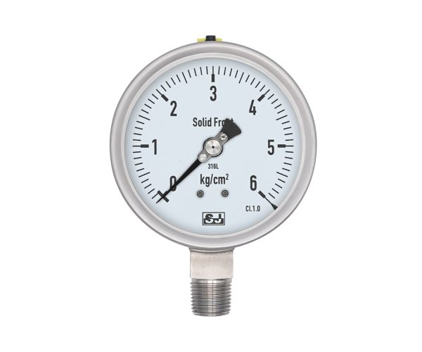 Stainless Steel Pressure Gauge with Solid Baffle Wall, Safety