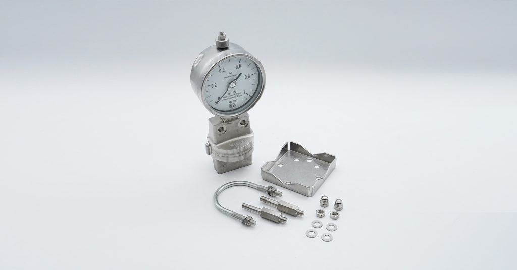 Differential pressure gauge full set with mounting parts