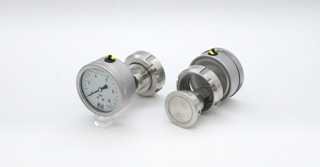 Hygienic diaphragm pressure gauge
