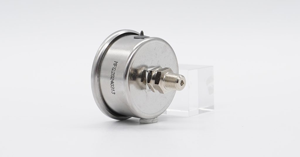 Stainless pressure gauge with mounting U clamp