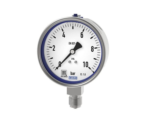 Bourdon tube pressure gauge, stainless steel for the process industry, standard version