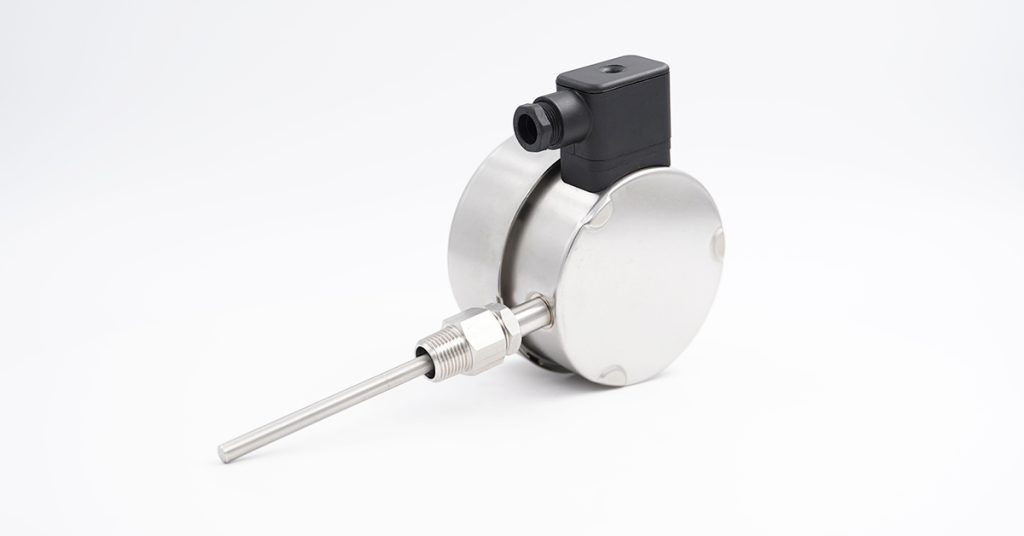 Temperature gauge with switch contact