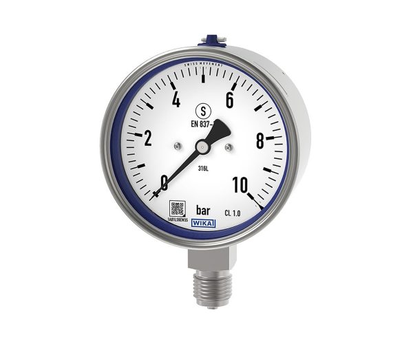 Bourdon tube pressure gauge, stainless steel